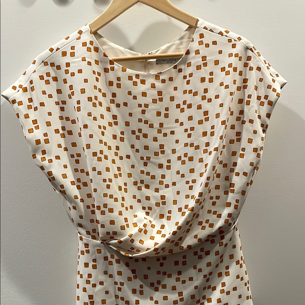 MM Lafleur White and Orange Blouse